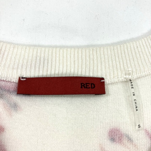 RED- Floral Cardigan Small - Picture 4 of 6